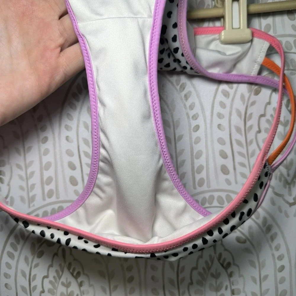 Victoria's‎ Secret The Strappy Cheek Multi Color Bikini Bottoms Swimsuit Size M
